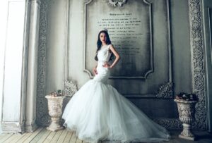 wedding dress, bride, extravagant